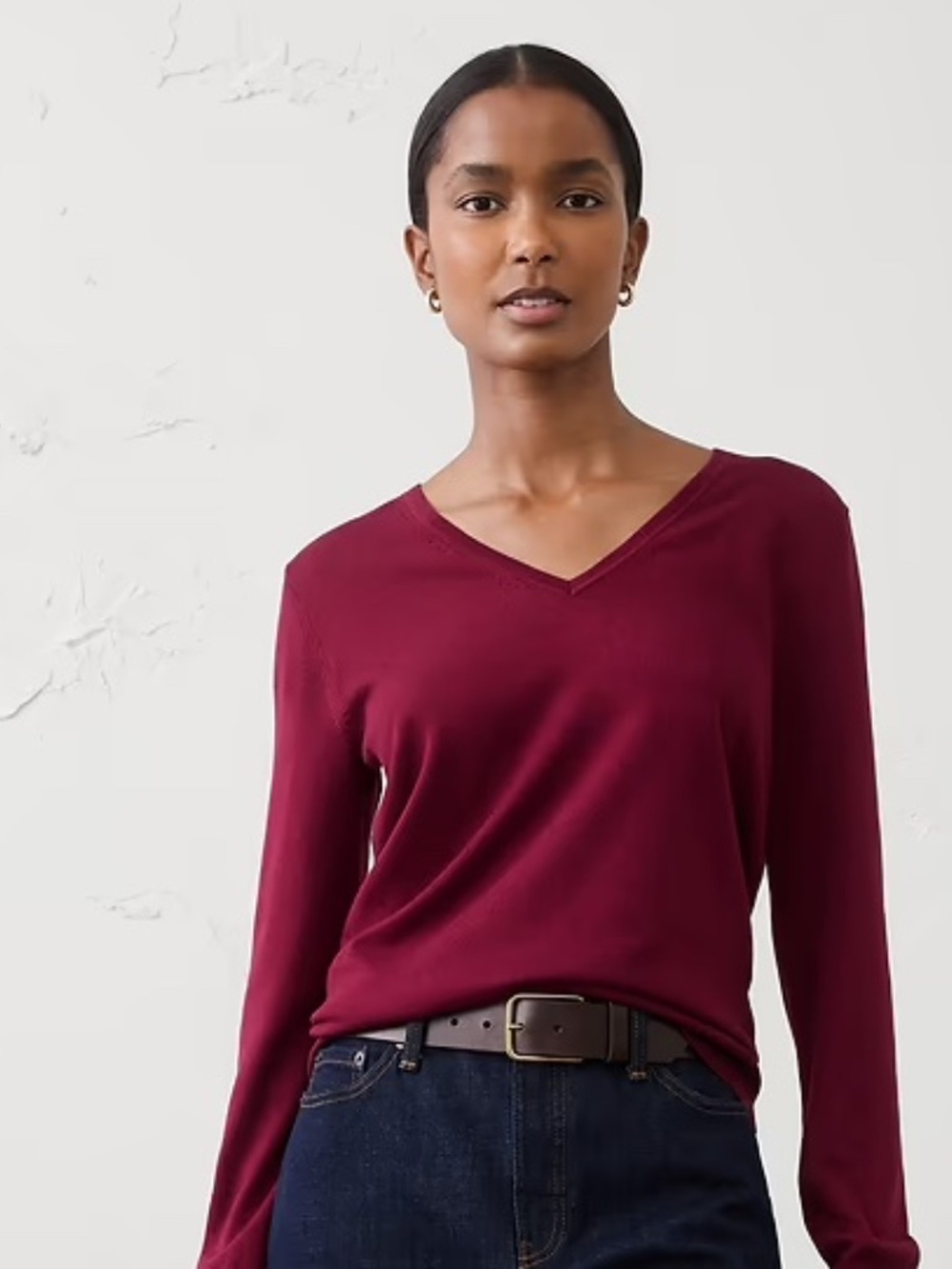 LIKE NEW! Women's Banana Republic Plum Forever Sweater - MEDIUM